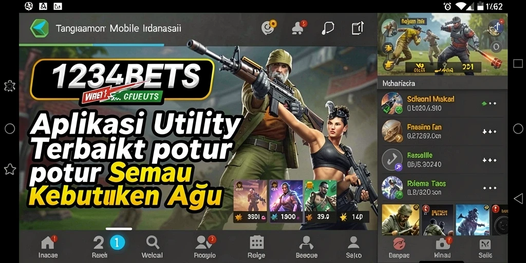 Screenshot utama 1234BETS menampilkan fitur pengelolaan tugas dengan antarmuka yang bersih.