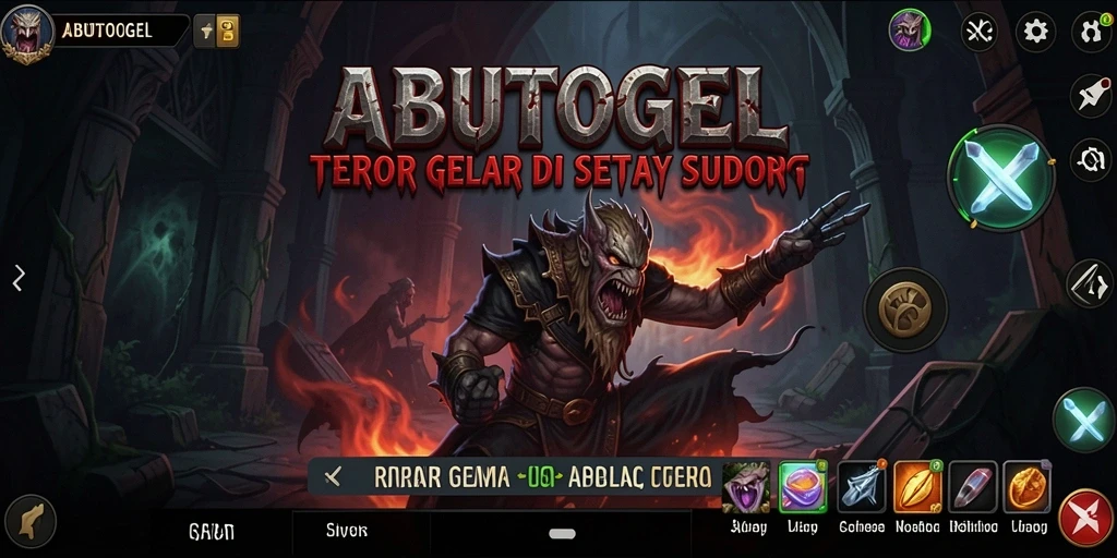 Gameplay menegangkan ABUTOGEL dengan suasana horor yang mencekam.
