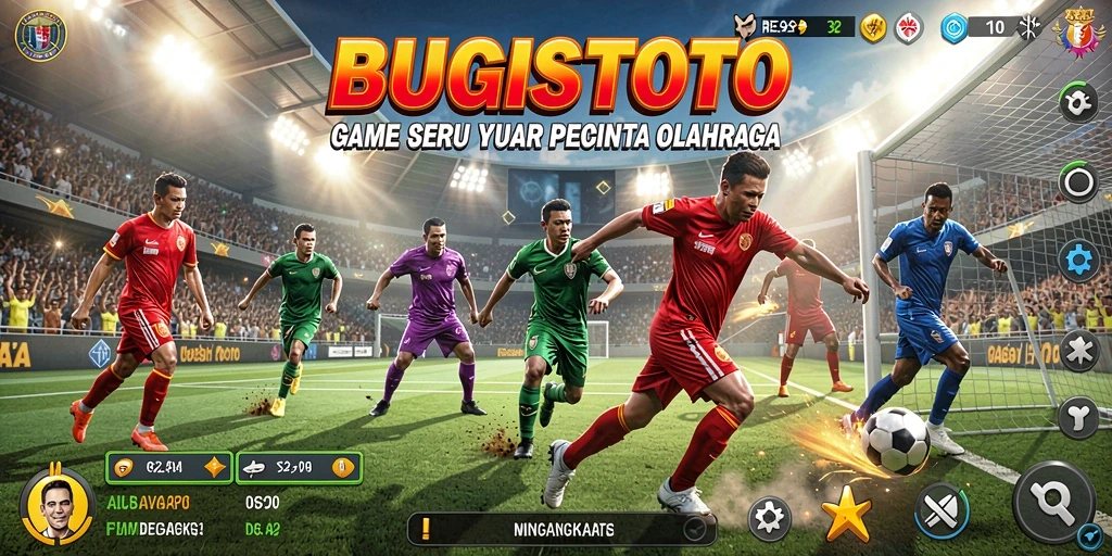 Screenshot BUGISTOTO menampilkan pertarungan seru dalam pertandingan olahraga.