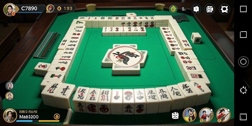 Tampilan menarik dari gameplay Mahjong di C7890.