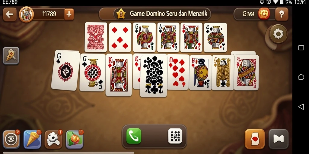 Tampilan gameplay EE789 yang seru dan interaktif dalam permainan Domino.