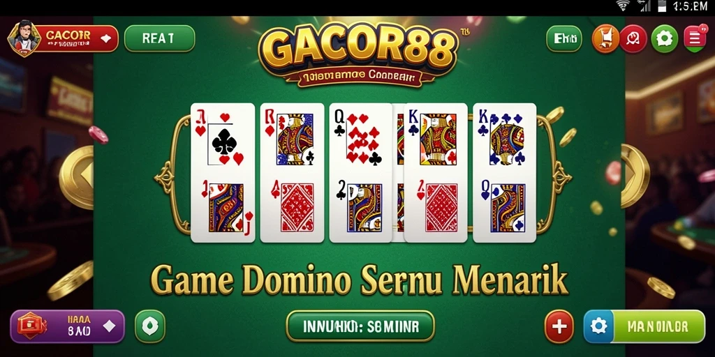 Screenshot utama GACOR88 menampilkan gameplay Domino yang seru.