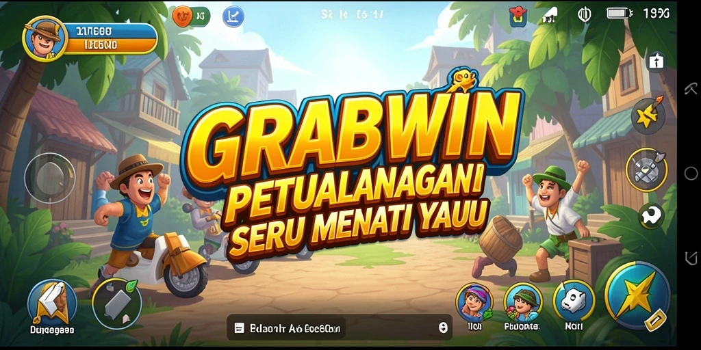 Tangkapan layar menunjukkan gameplay menegangkan dari GRABWIN.