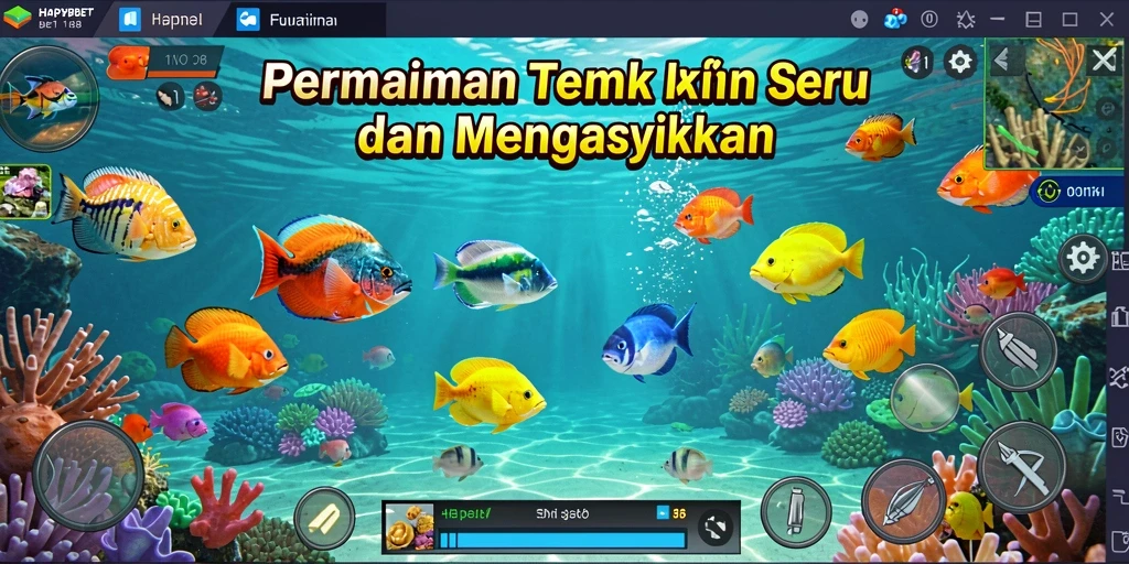 Tampilan gameplay seru dari HAPPYBET188 dengan aksi tembak ikan.