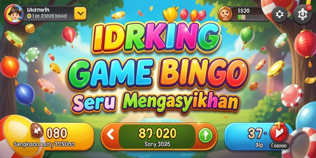 Tampilan gameplay seru Bingo di IDRKING dengan banyak pemain.