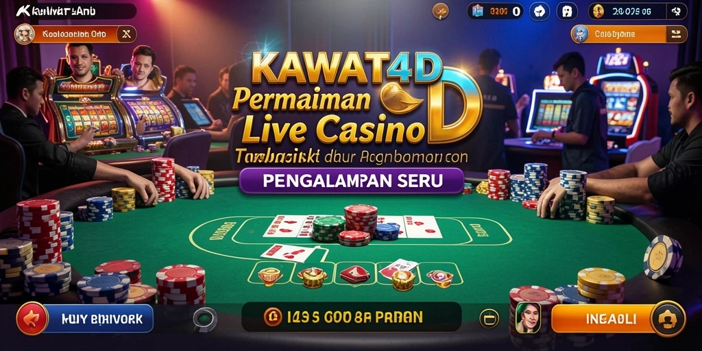 Tampilan gameplay KAWAT4D yang seru dan interaktif dalam Live Casino.