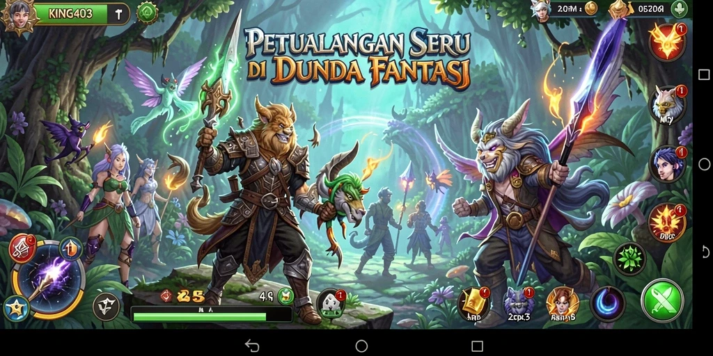Screenshot utama KING403 menampilkan aksi seru dalam permainan petualangan.