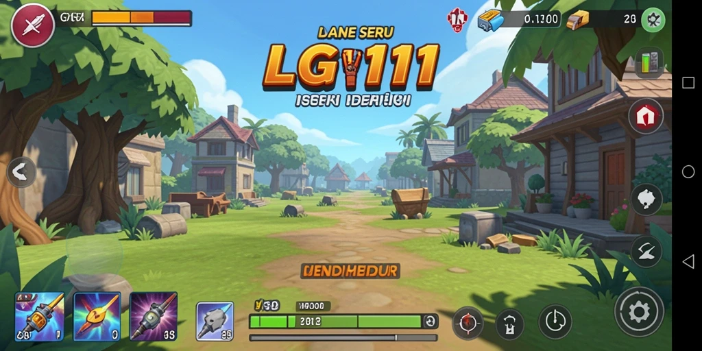 Tampilan gameplay LG111 yang menarik dengan karakter beraksi.