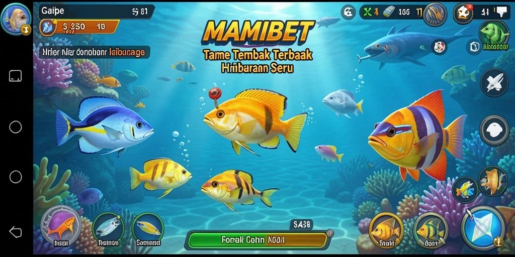 Tampilan menakjubkan dari gameplay Tembak Ikan MAMIBET.