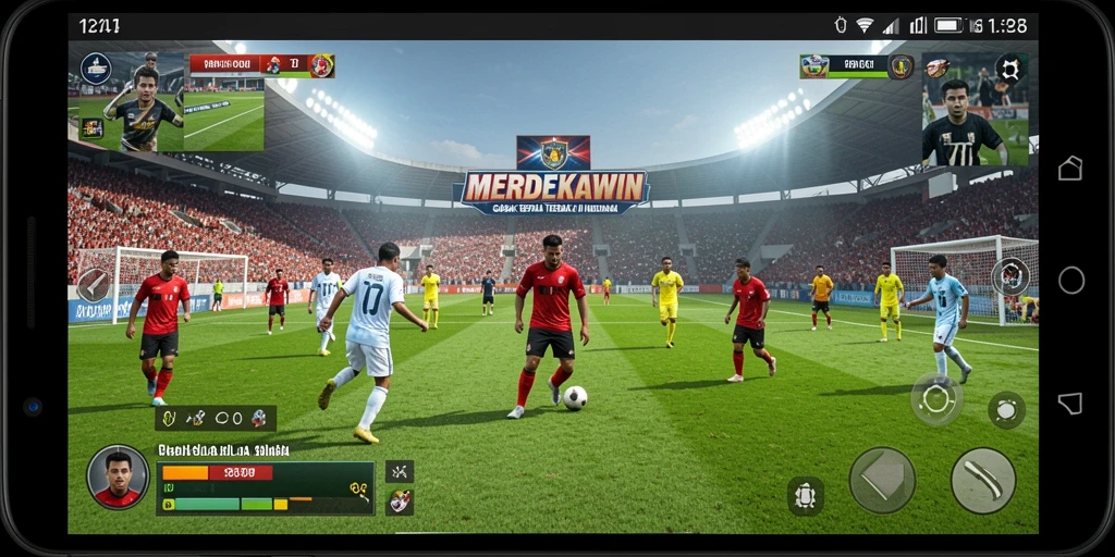 Tangkapan layar gameplay <strong>MERDEKAWIN</strong> yang menampilkan aksi seru di lapangan.