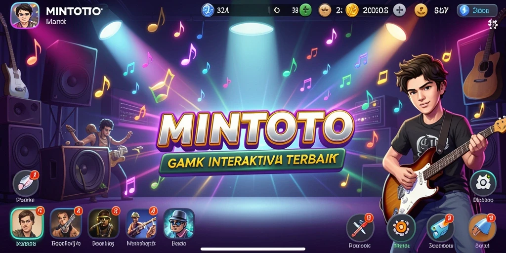 Tampilan gameplay seru MINTOTO dengan iringan musik yang menggembirakan.