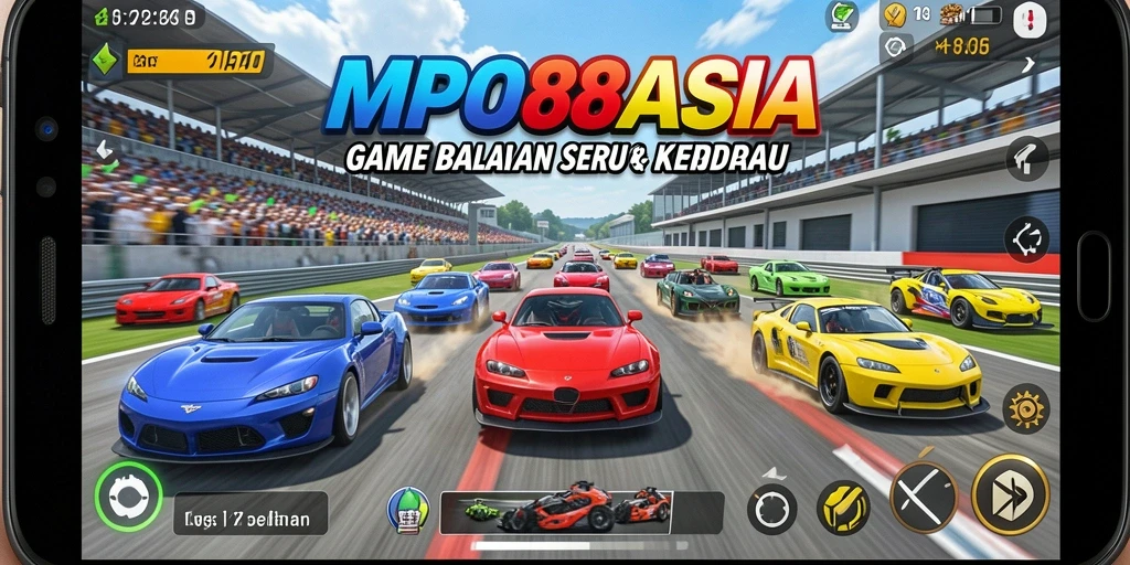 Tampilan gameplay balapan menegangkan di MPO88ASIA.