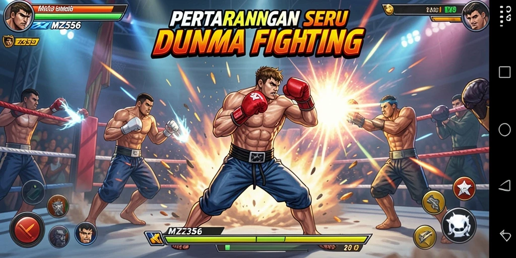 Gameplay MZ356 yang intens dan mendebarkan dalam pertarungan.