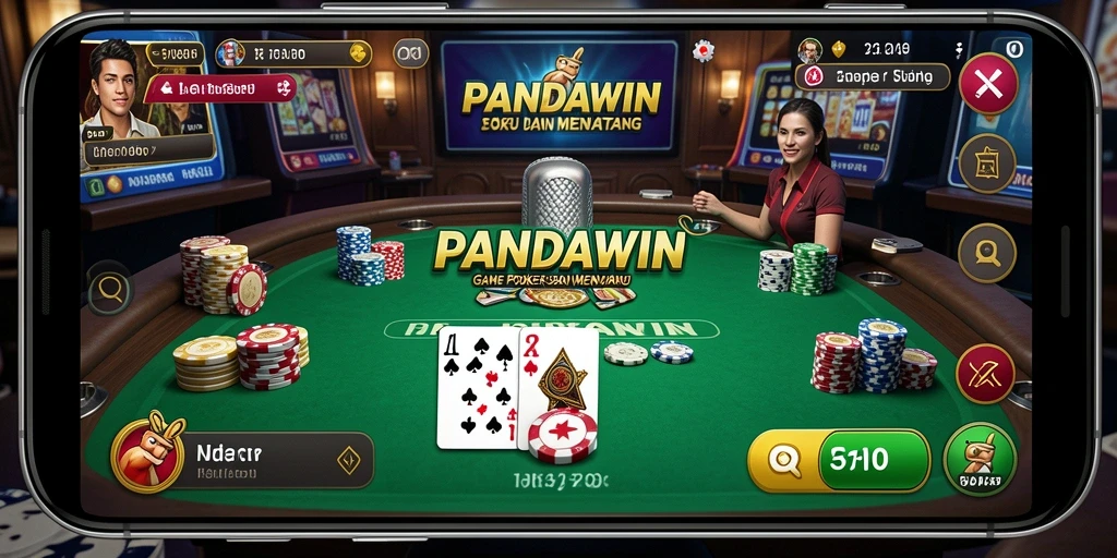 Screenshot gameplay PANDAWIN yang menunjukkan pengalaman seru bermain Poker.