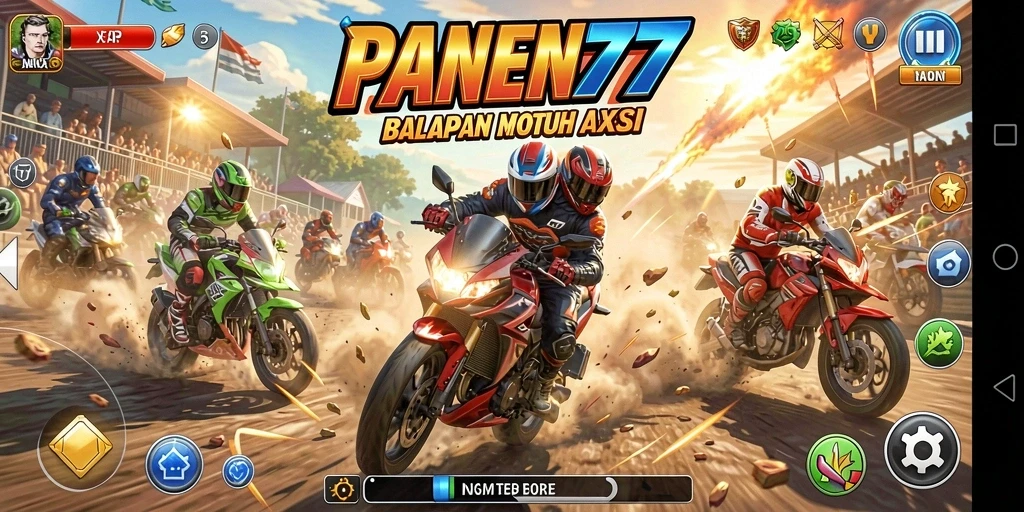 Gameplay seru dari balapan motor di PANEN77.