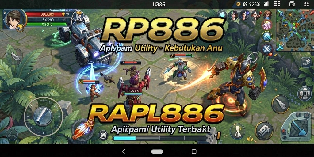 Screenshot utama RP886 menunjukkan tampilan antarmuka aplikasi yang sederhana dan fungsional.