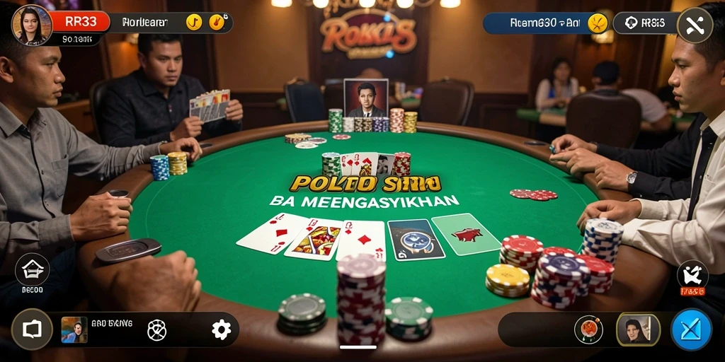 Tampilan gameplay RR33 yang seru dan menantang saat bermain Poker.