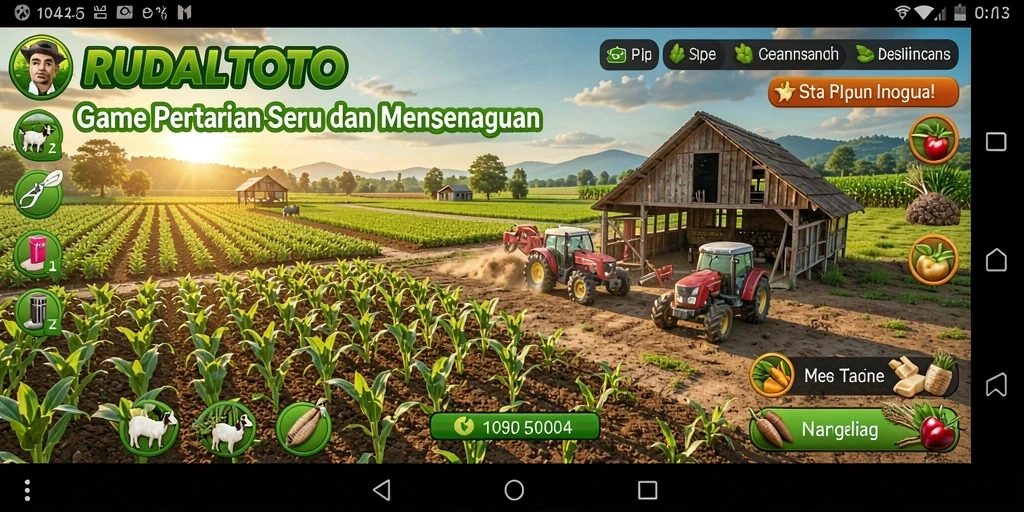Screenshot RUDALTOTO menunjukkan gameplay menarik dalam bertani.
