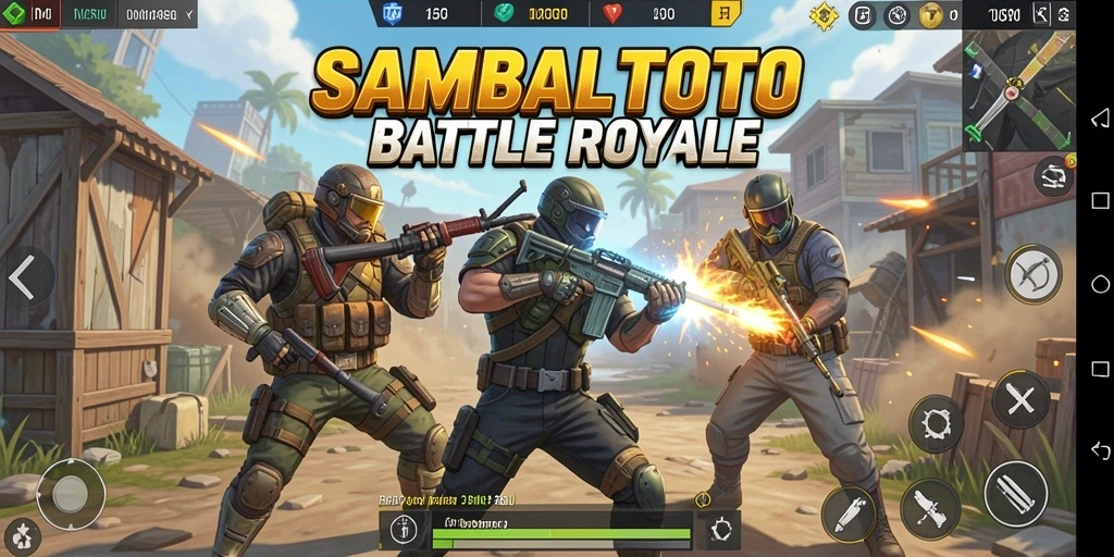 Screenshot gameplay SAMBALTOTO menampilkan pertempuran seru antar pemain.