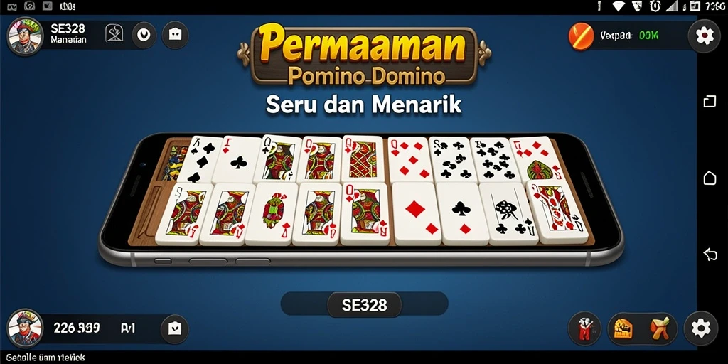 Screenshot gameplay SE328 menunjukkan pemain yang terlibat dalam permainan Domino.