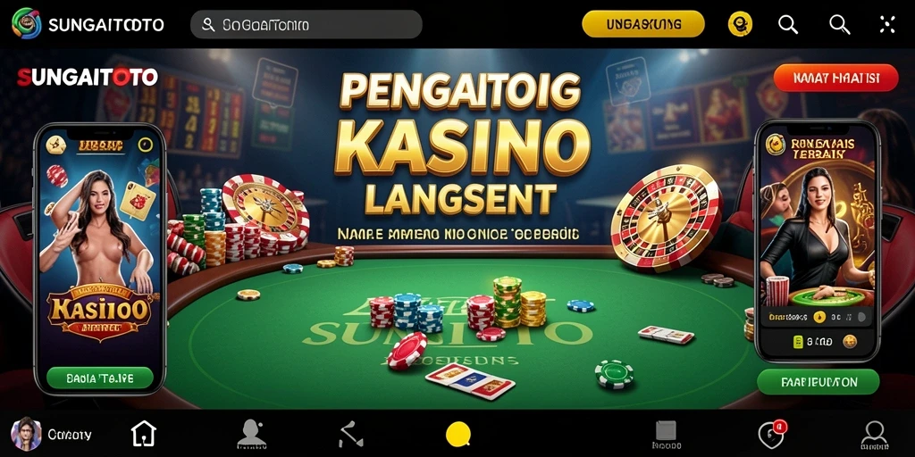Tampilan utama SUNGAITOTO yang menampilkan dealer langsung dan permainan kasino.