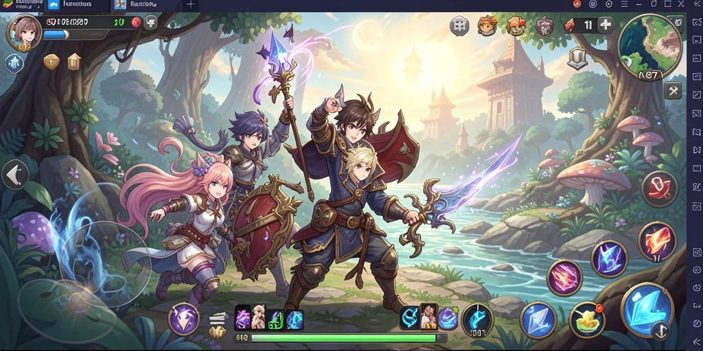 Tampilan luar biasa dari gameplay V87 yang memukau dan karakter anime menarik.
