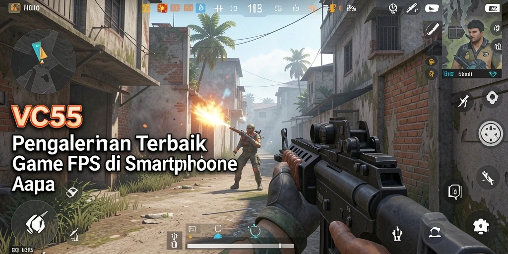 Tampilan gameplay VC55 yang mendebarkan dalam aksi FPS.